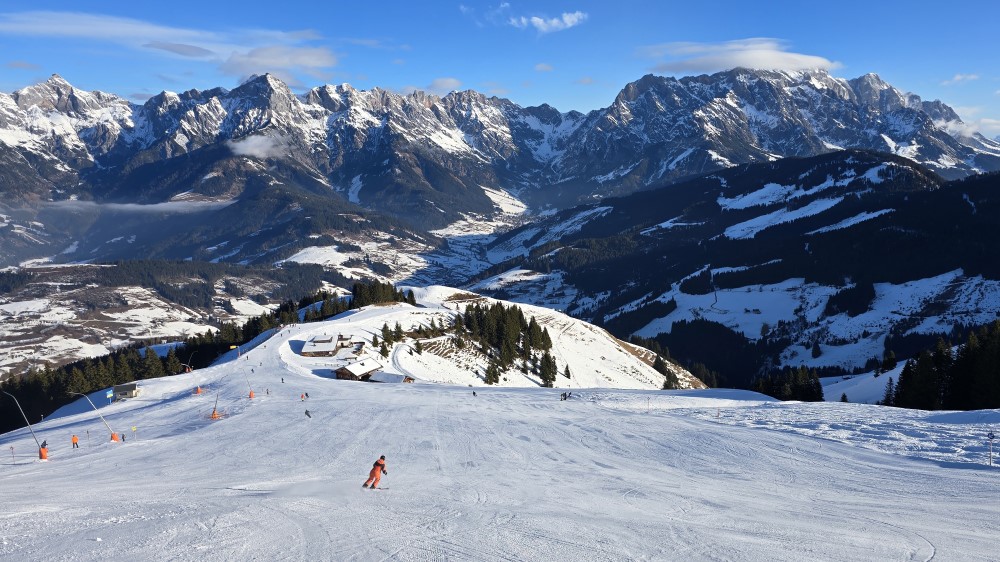 Skiën op rustige pistes.